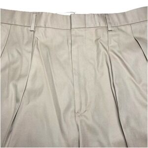 Ben Silver English Drills Trousers 36 (36x29) Cotton Twill Pleated Beige Khaki